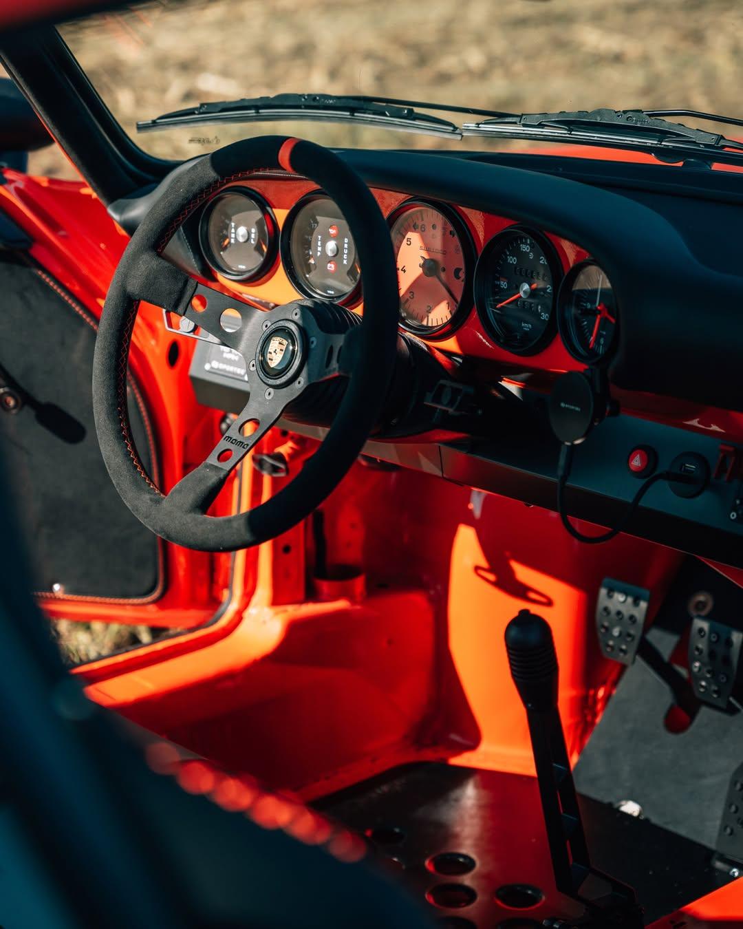 Exotic sports car engine bay detail